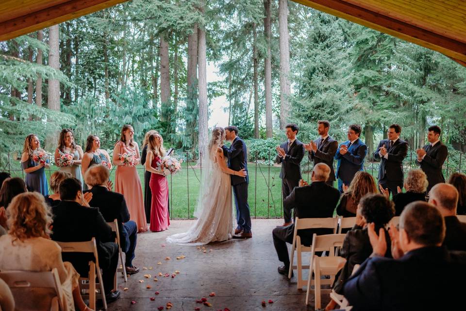 Ceremony under the pavilion