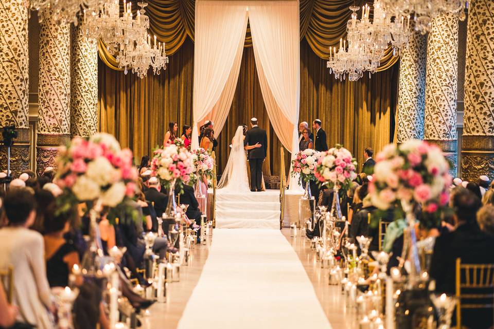 Floral aisle decor