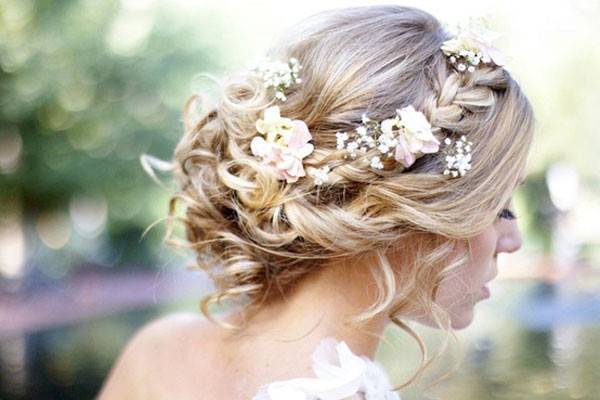 Updo and headpiece