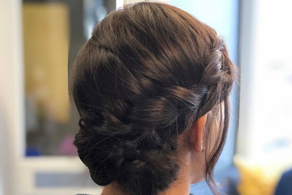 Chic bun for bridesmaid