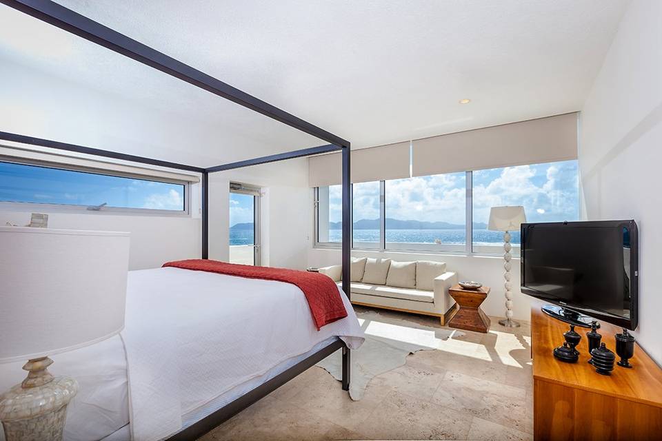 Master bedroom with a view