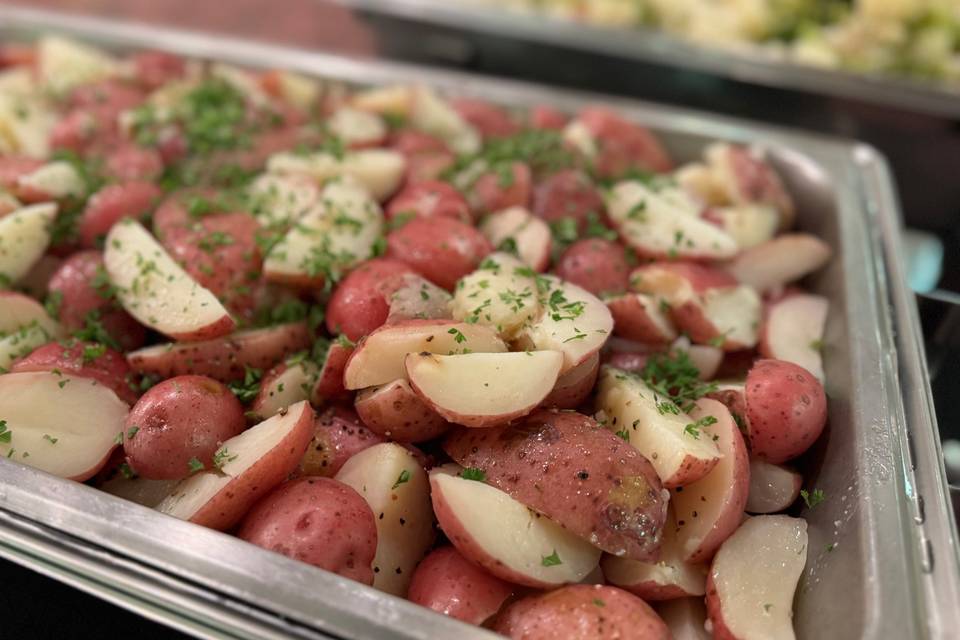 Parsley buttered potatoes