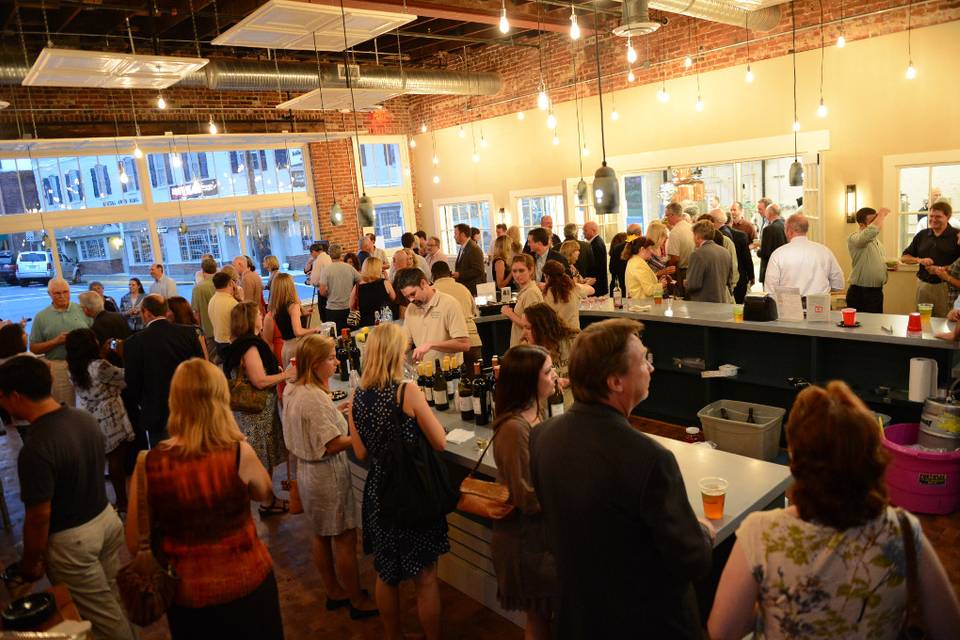 Reception in the tasting room.