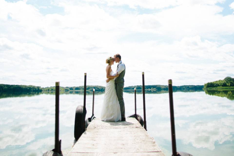 Couple by the fence