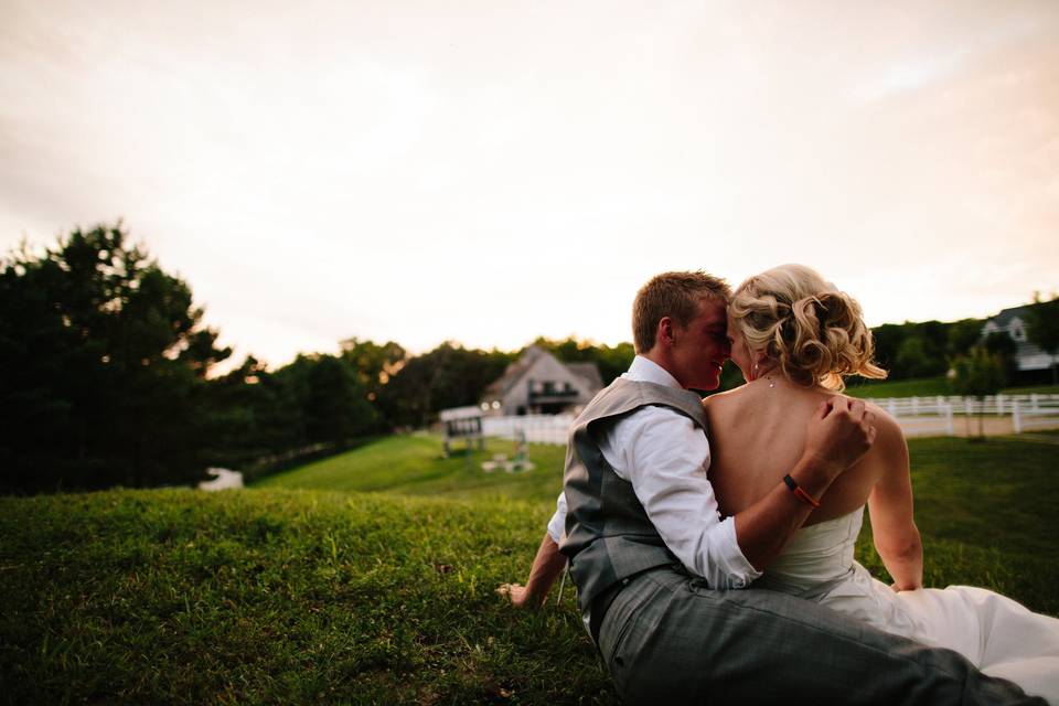 Couple by the fence