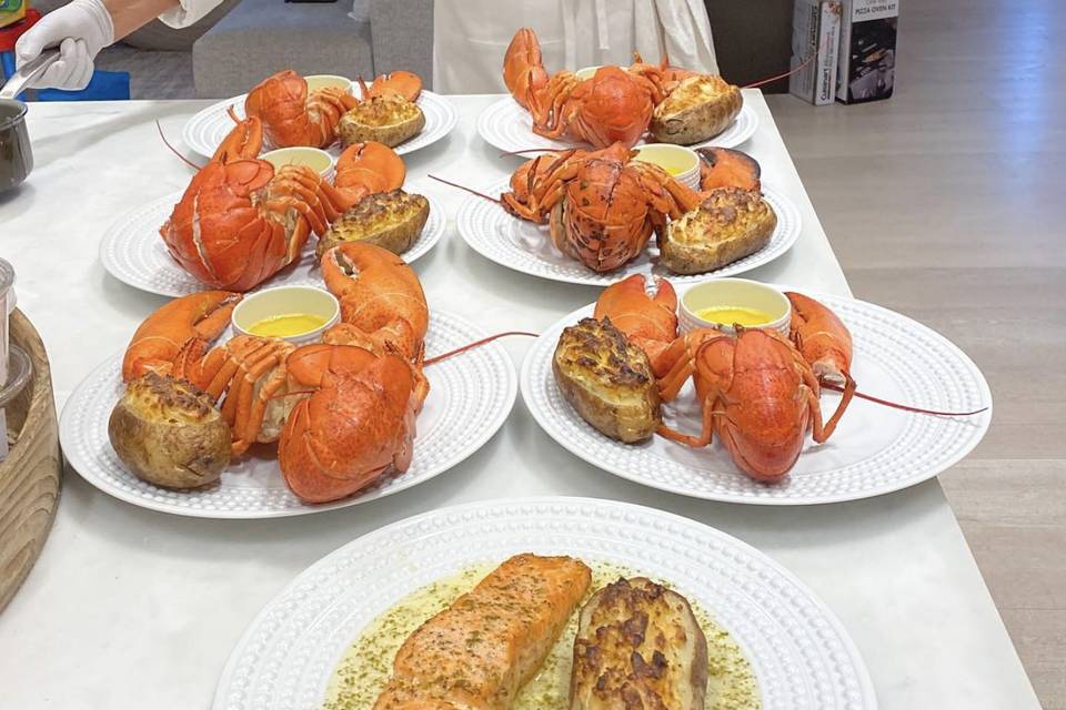 Lobster and twice baked potato