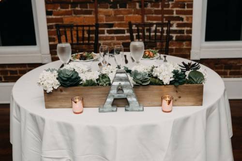 Wedding sweetheart table
