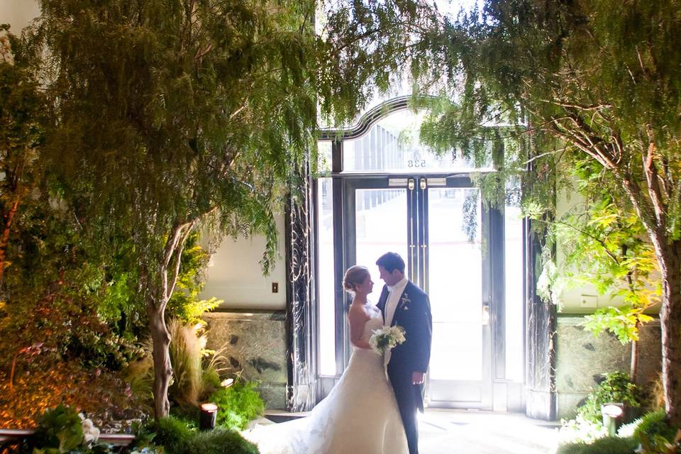 Bride and Groom at reception