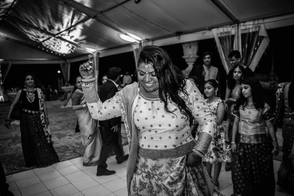 Indian wedding reception dance