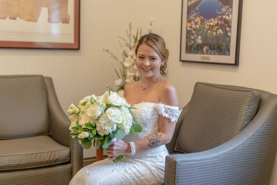 Beautiful bridal and bouquet