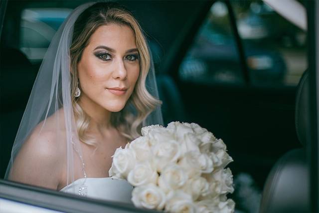 Bride on her way to the ceremony