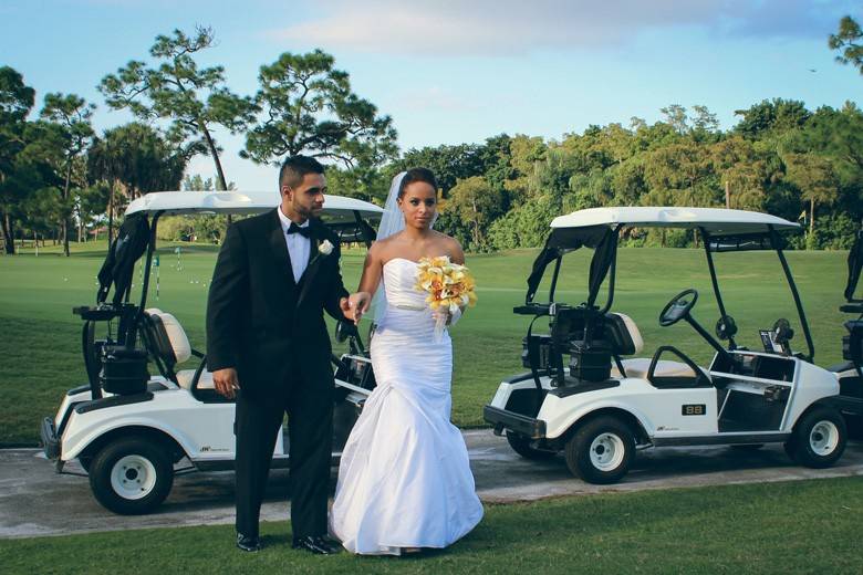 Wedding golf carts