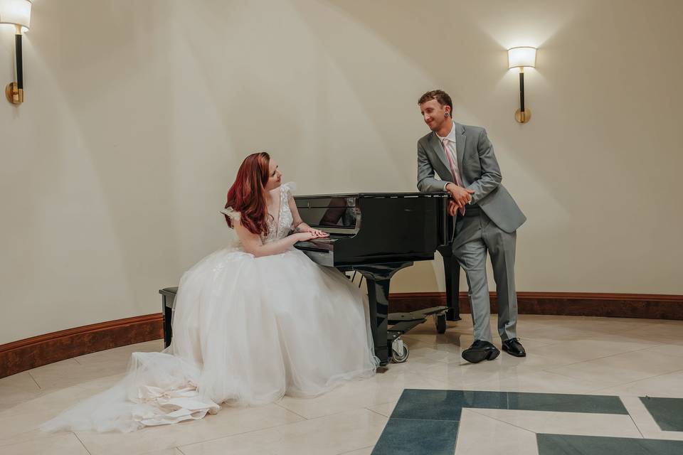 Bride and groom in madison WI