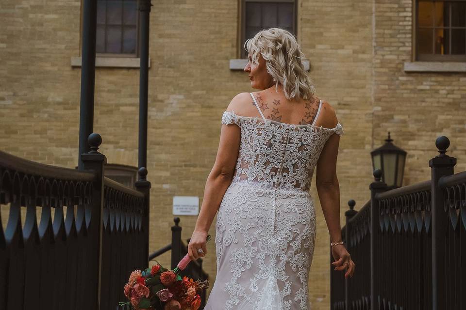Posed photo of bride