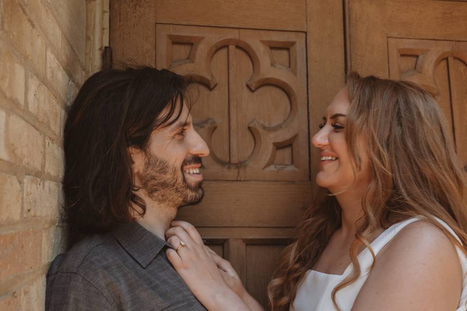 Engagement photo in Wisconsin