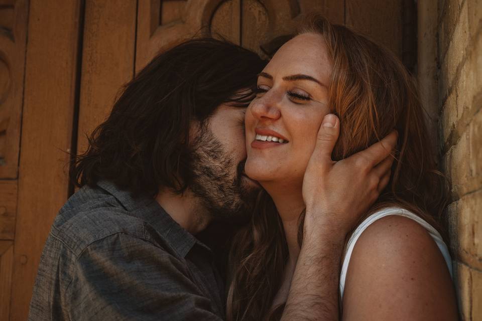 Engagement photo in Wisconsin