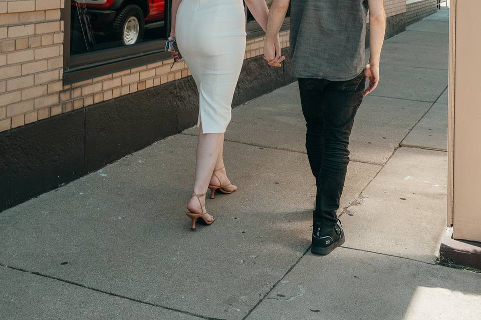 Engagement photo in Wisconsin