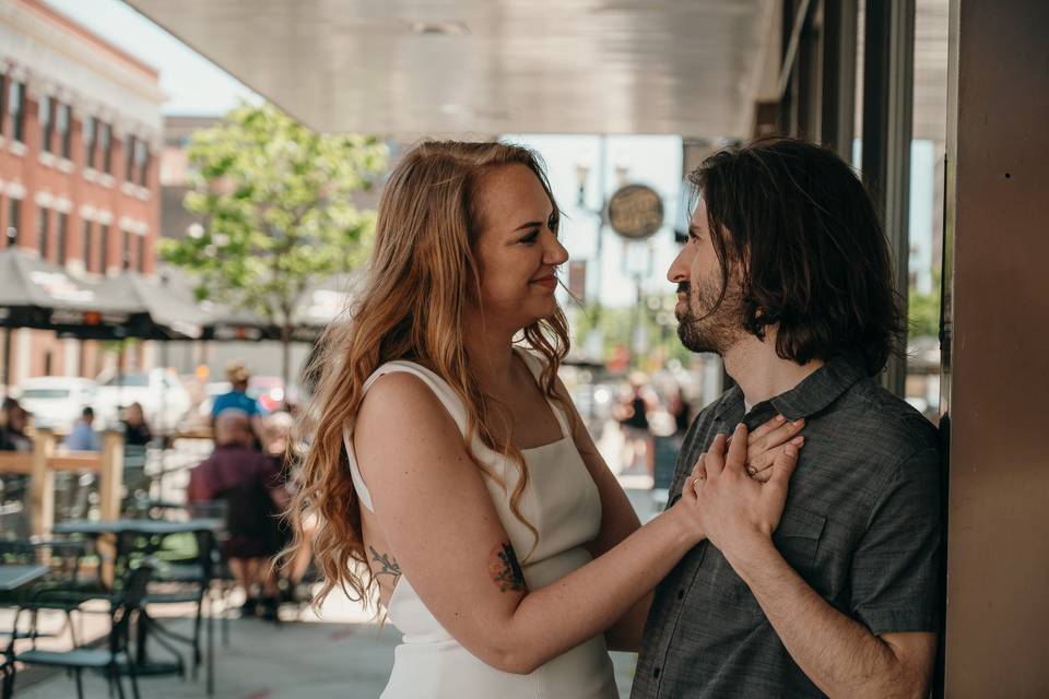 Engagement photo in Wisconsin