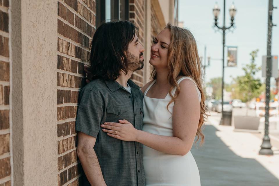 Engagement photo in Wisconsin