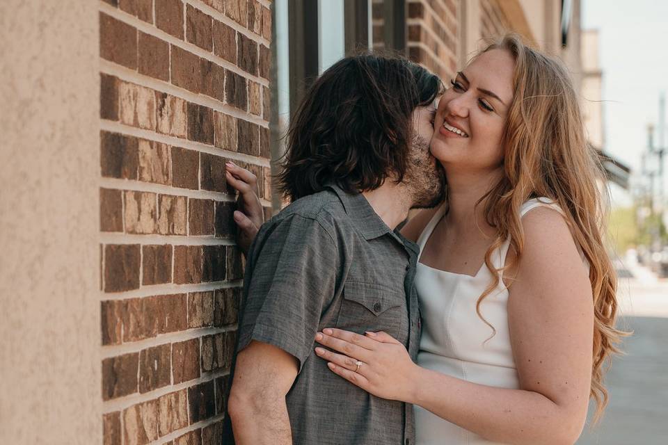 Engagement photo in Wisconsin