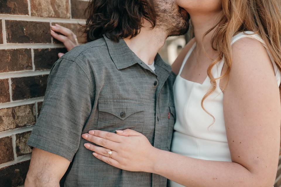 Engagement photo in Wisconsin