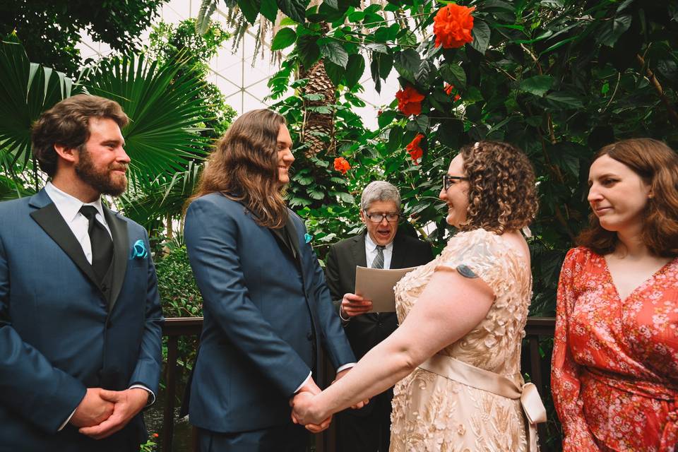 Vows at ceremony