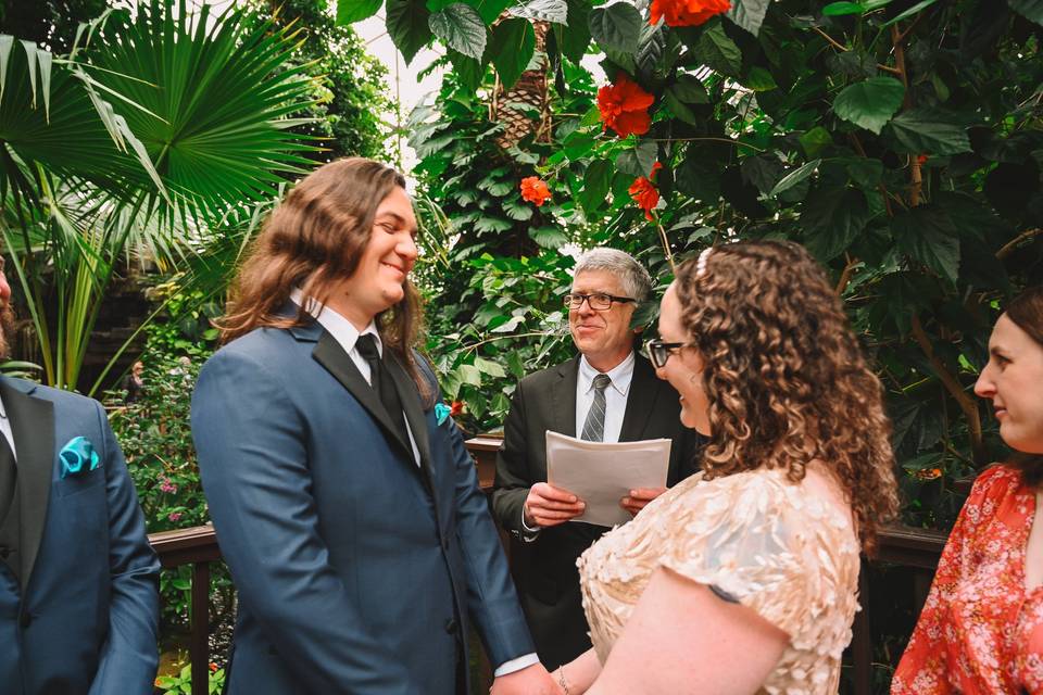 Vows at ceremony