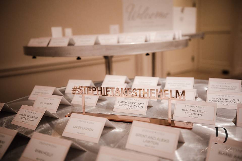 Place card table