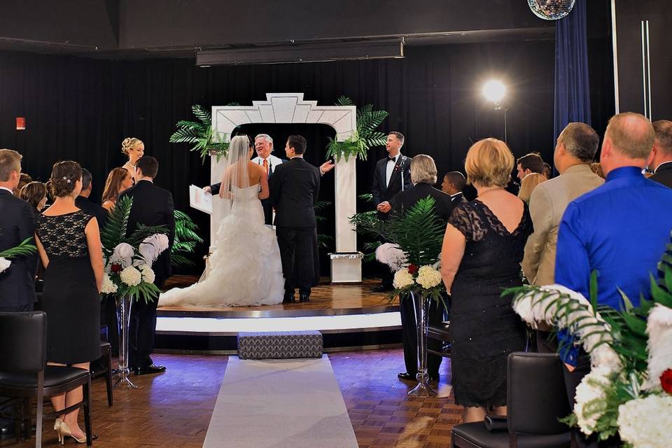 Candlelit reception tables