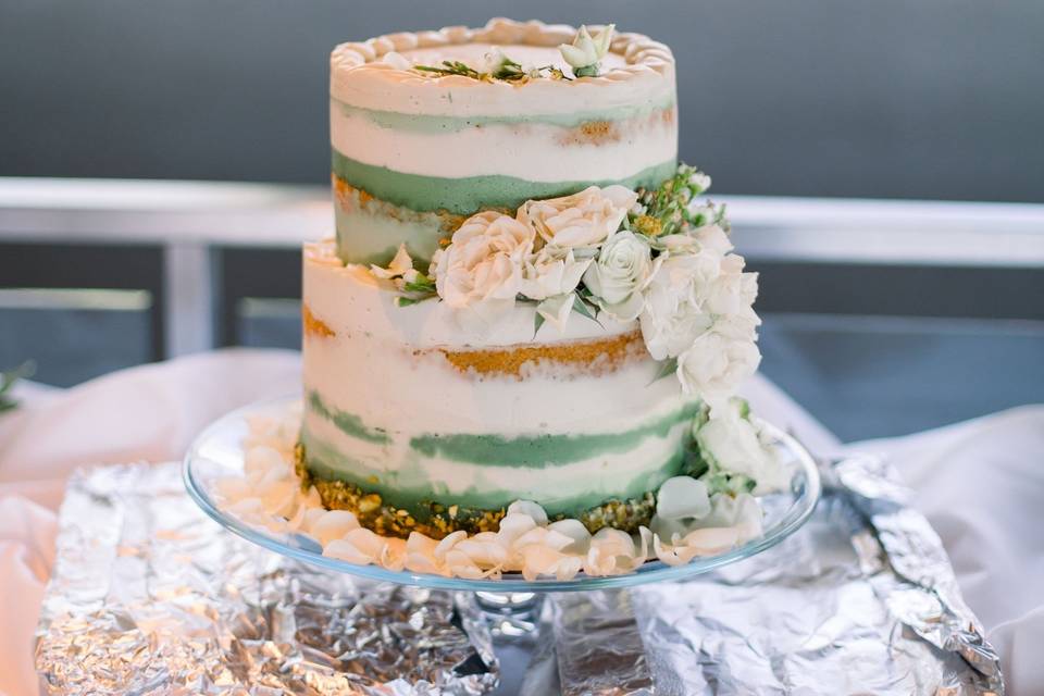 Cashew pistachio wedding cake