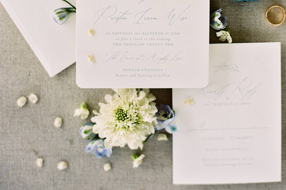 Lovely invitation suite