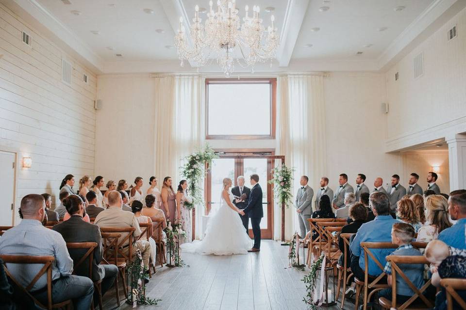 Indoor wedding ceremony