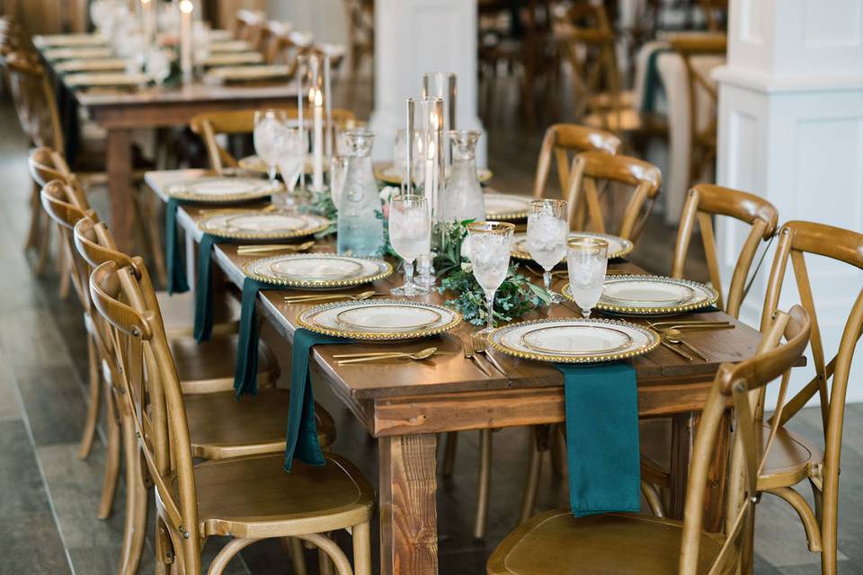 Beautiful farm tables