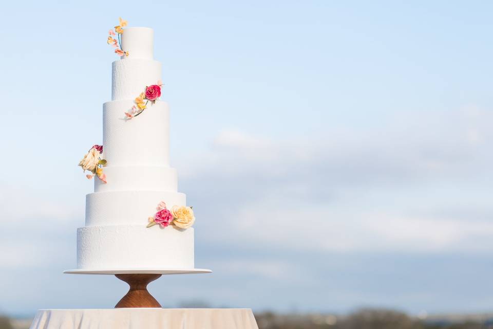 Iced wedding cake