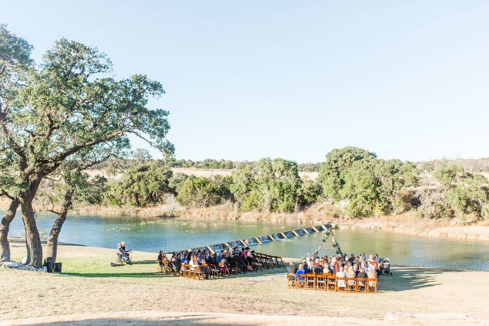 View to the ceremony