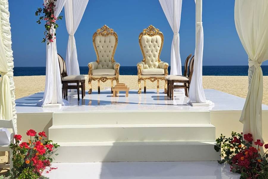 Gold & White Chairs