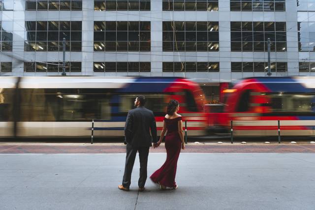 City chic engagement