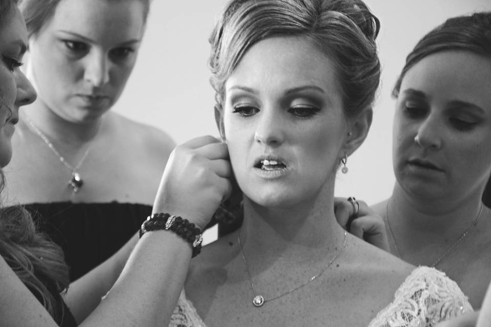Botos Wedding, Makeup by Jessi Pagel Diaz on bride and wedding party