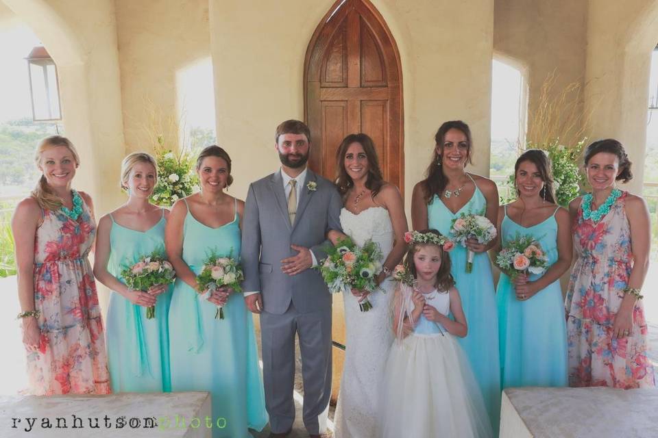 Makeup & Hair by Jessi Pagel Diaz on Bride, Hair on Bridesmaids by Stephanie Marlar, Makeup by Jessi Pagel Diaz