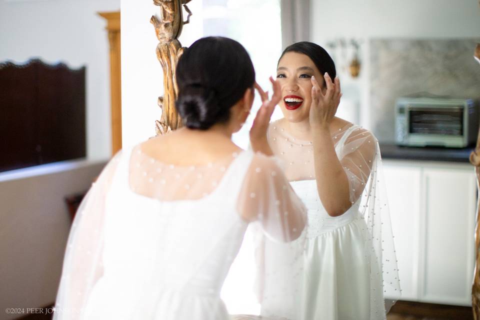 Bride getting ready.