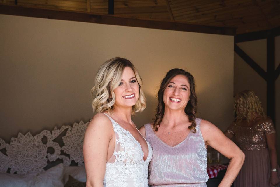 Megan and bridesmaid