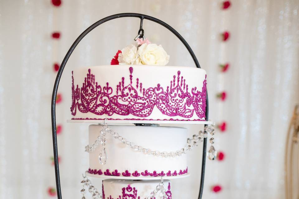 Henna Chandelier cake