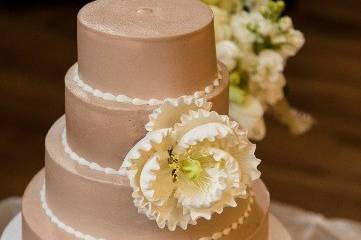 Mini four-tier wedding cake