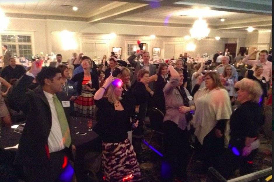 Guests partying