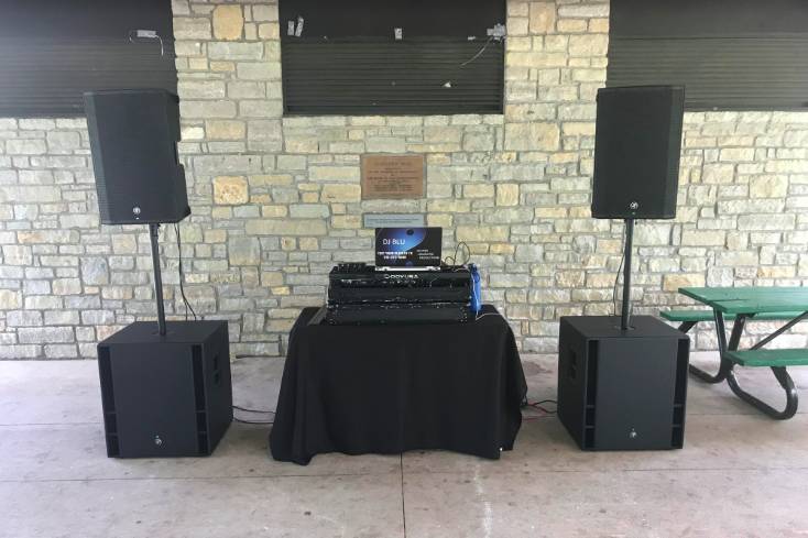 DJ booth setup