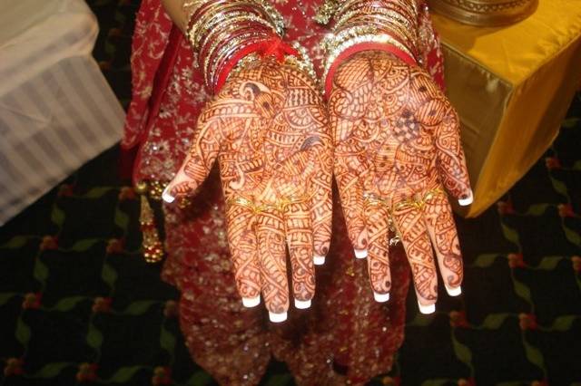 The bride's hand