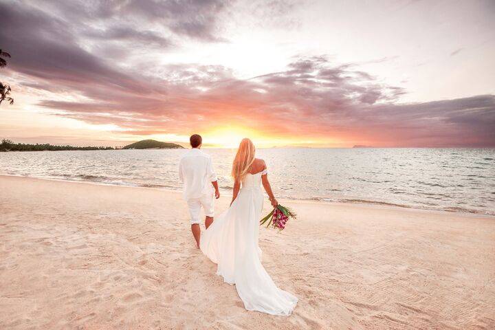 Walking along the beach