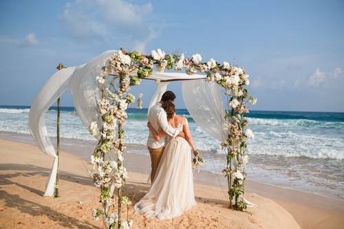 Beach front ceremony