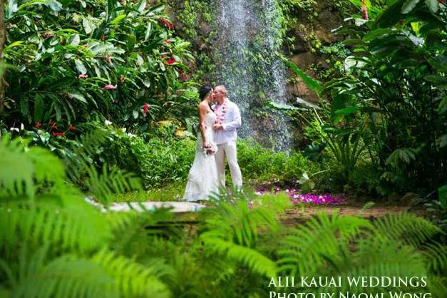 Couple by the falls