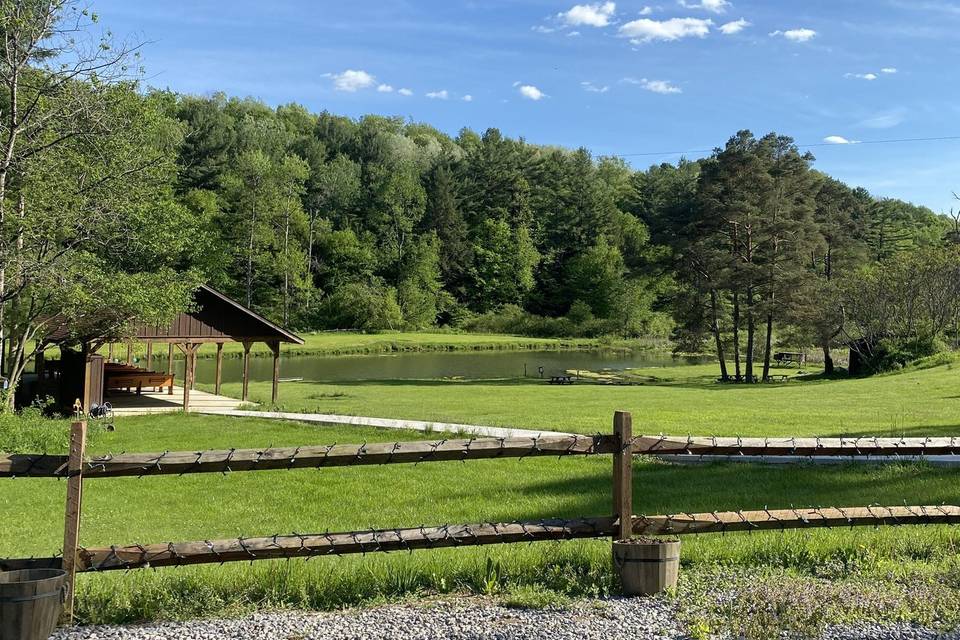 Burke Pavilion by the lake